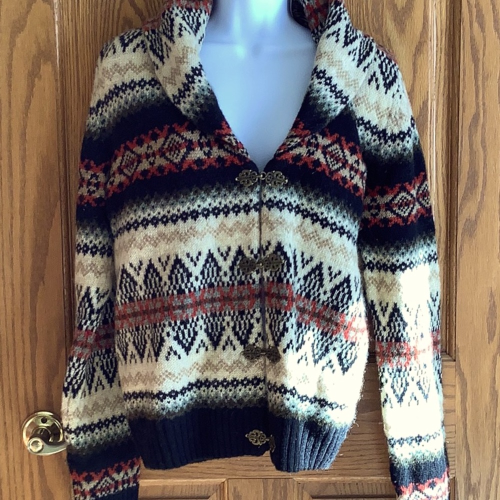 Telluride Clothing Co 100% wool cardigan  sz L